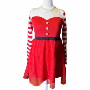 white christmas dresses Girls' Christmas Party Twirl Dress – Little Stocking Company main image 0